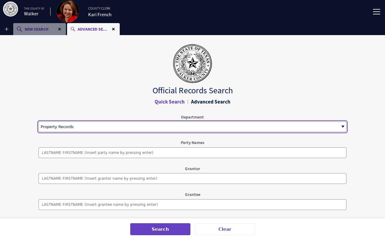 Huntsville residents directory Walker County Clerk advanced records search