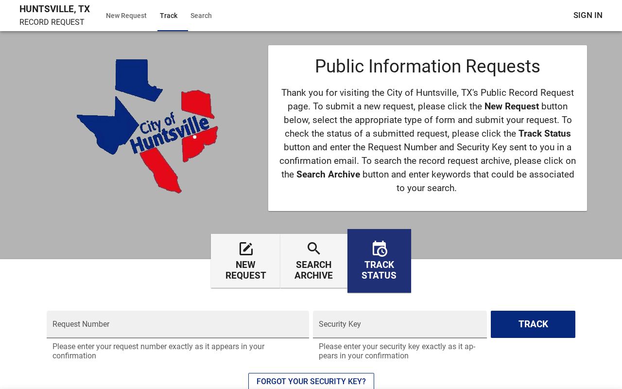 Huntsville neighbors JustFOIA public records portal
